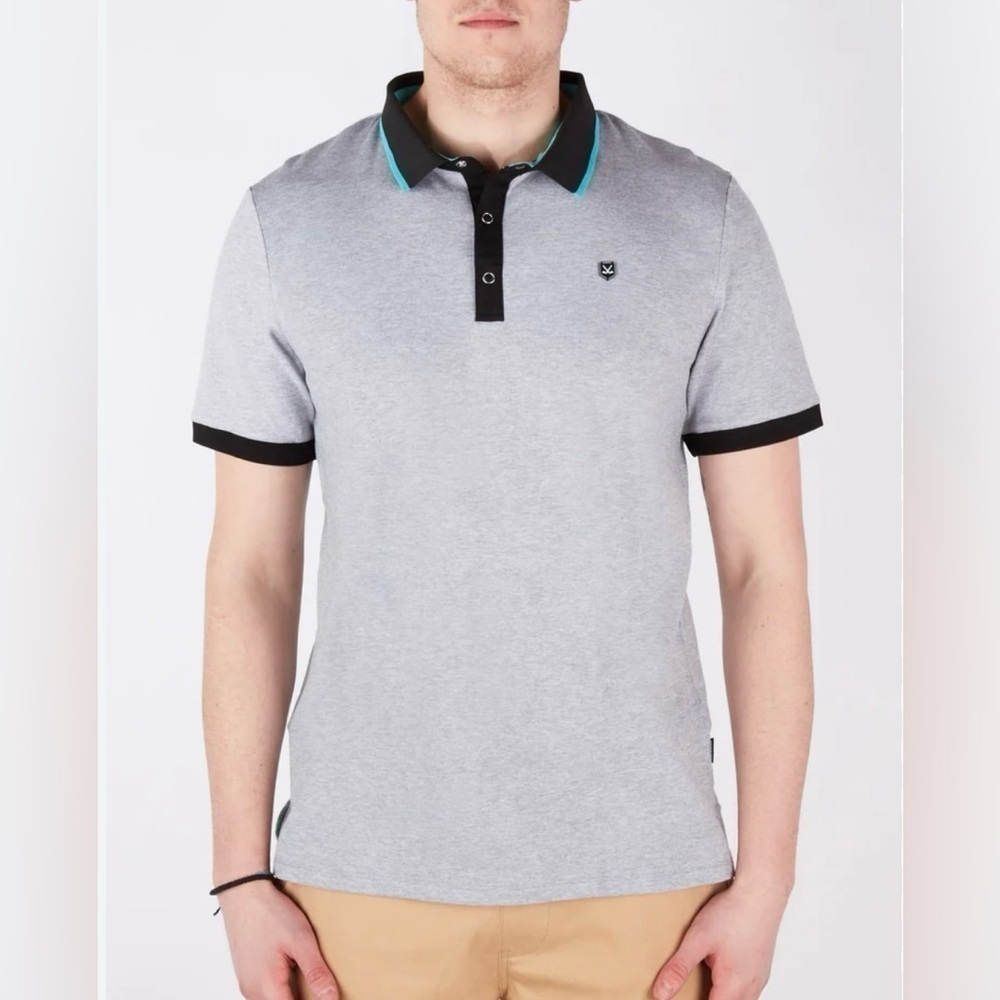Gongshow Hockey Men's Polo Stretchy Cotton Shirt Gray XXL
